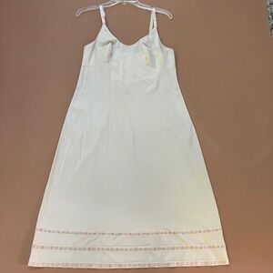 Vintage Sears Cream Lace Trim Slip Lingerie Size 38 Nylon The Doesn't Slip 81655